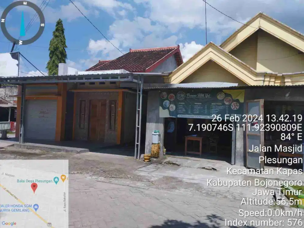 DI JUAL RUMAH 
KEL. : PLESUNGAN
KEC. : KAPAS
KAB  : BOJONEGORO