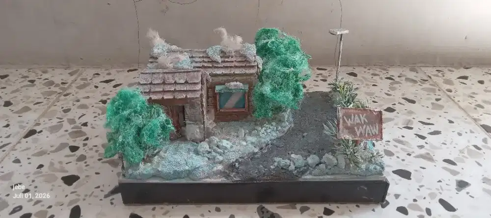 Diorama rumah salju