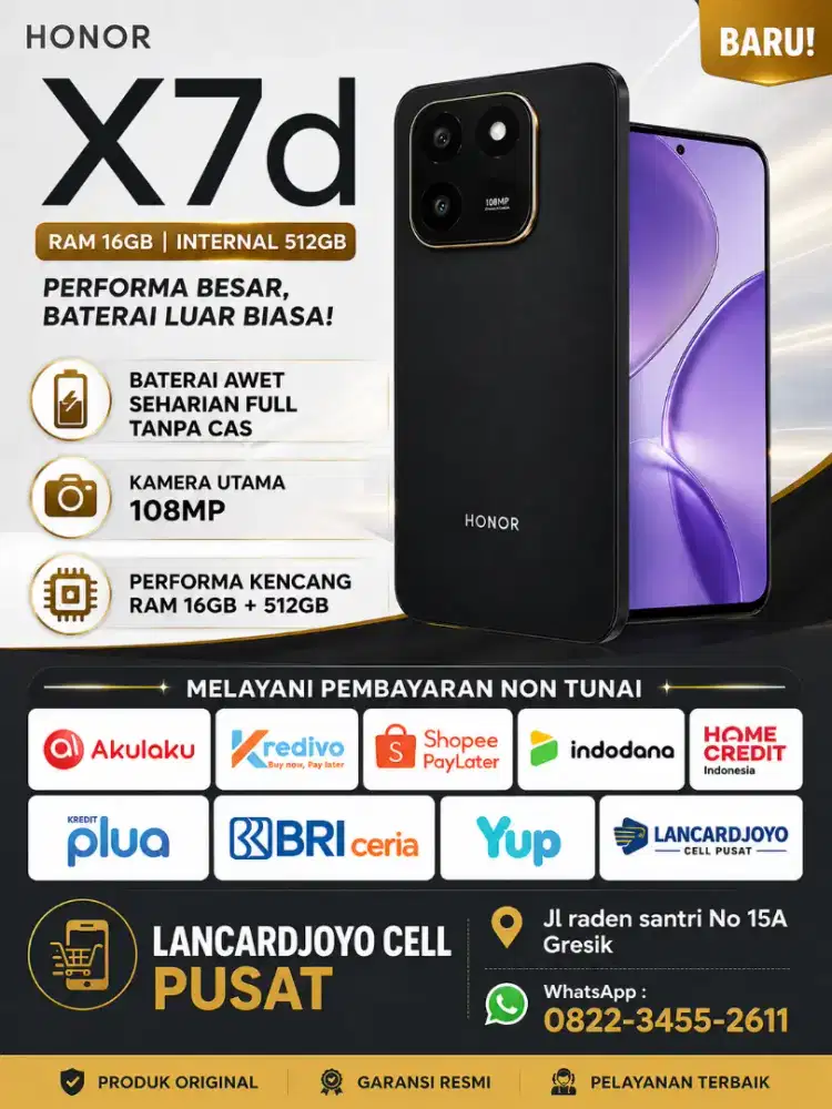 Honor X7D 16/512 Baru