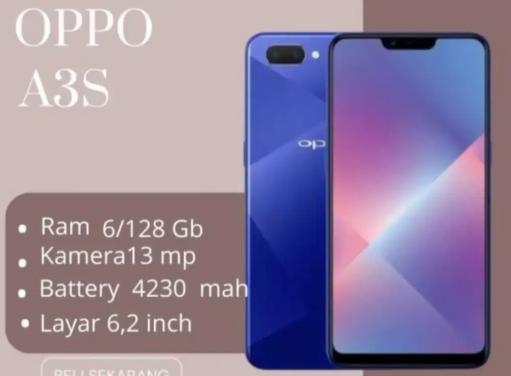 jual santai oppo a3s msh baru edisi hadiah dr ktr