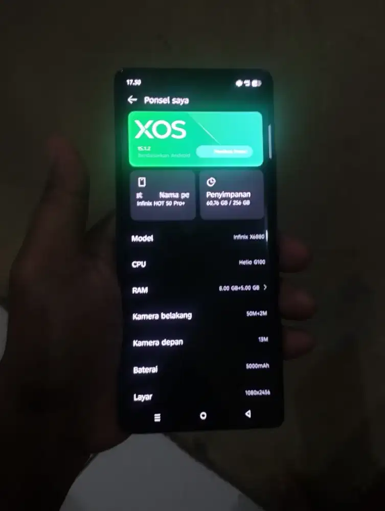 Infinix hot 50pro+ mulus no minus fullset