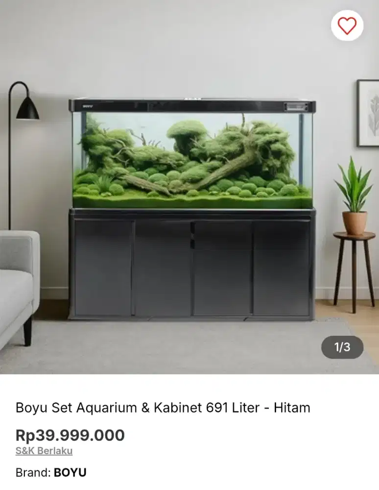 Akuarium Boyu besar Volume 600 liter