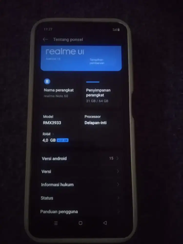 Realme note 60 4/64 batang
