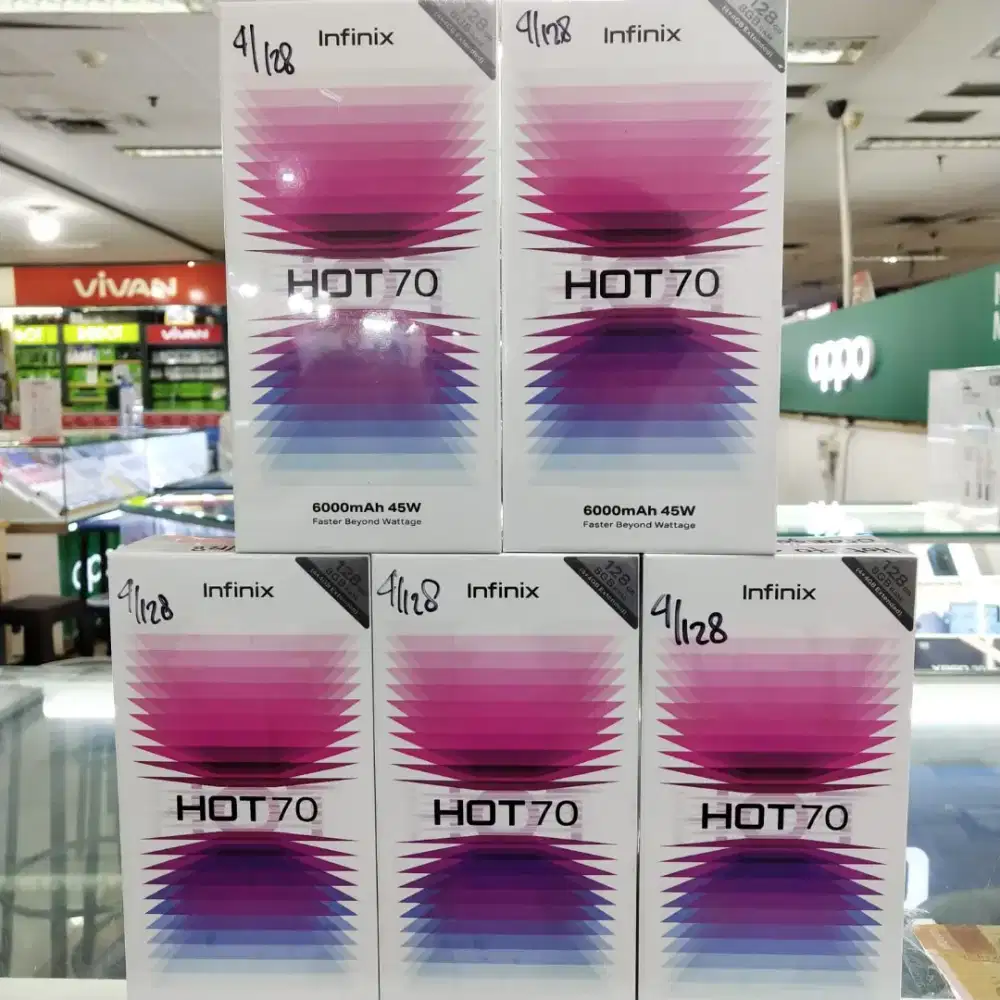 Infinix Hot 70 ram 4gb+8gb/128gb NFC baru garansi resmi harga Promo