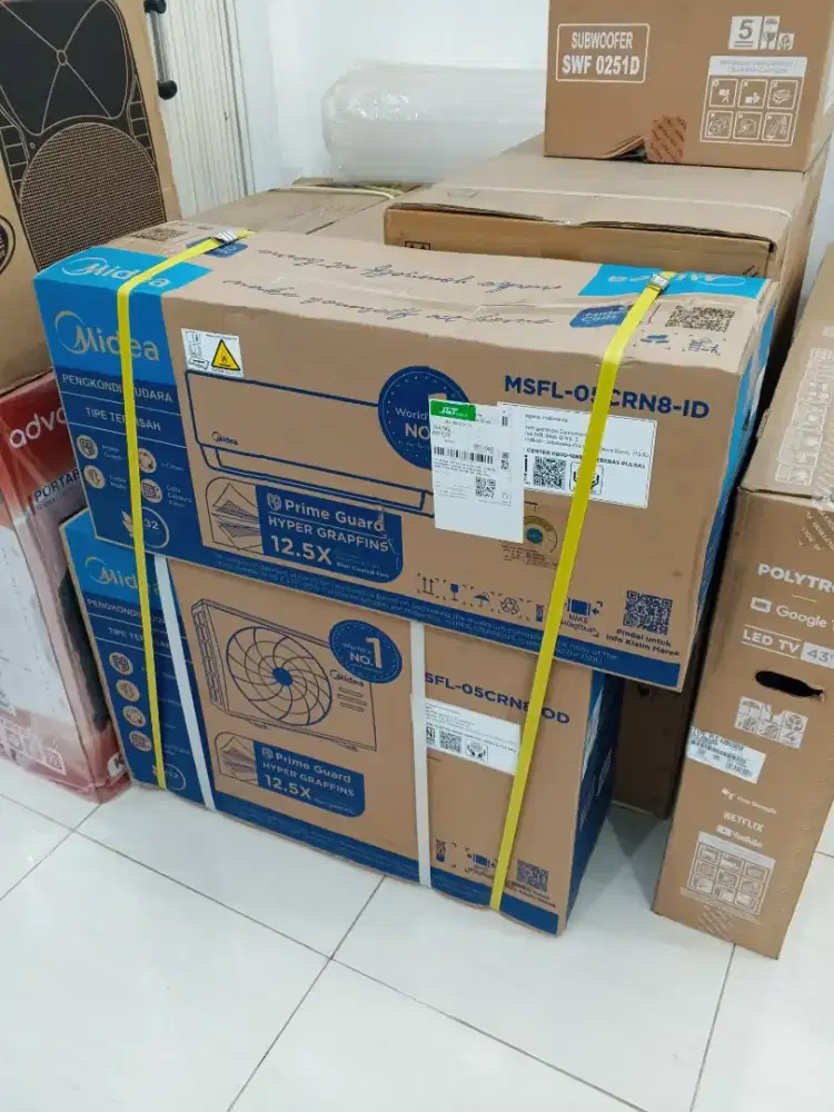 AC Midea LED 1/2 PK plus pemasangan