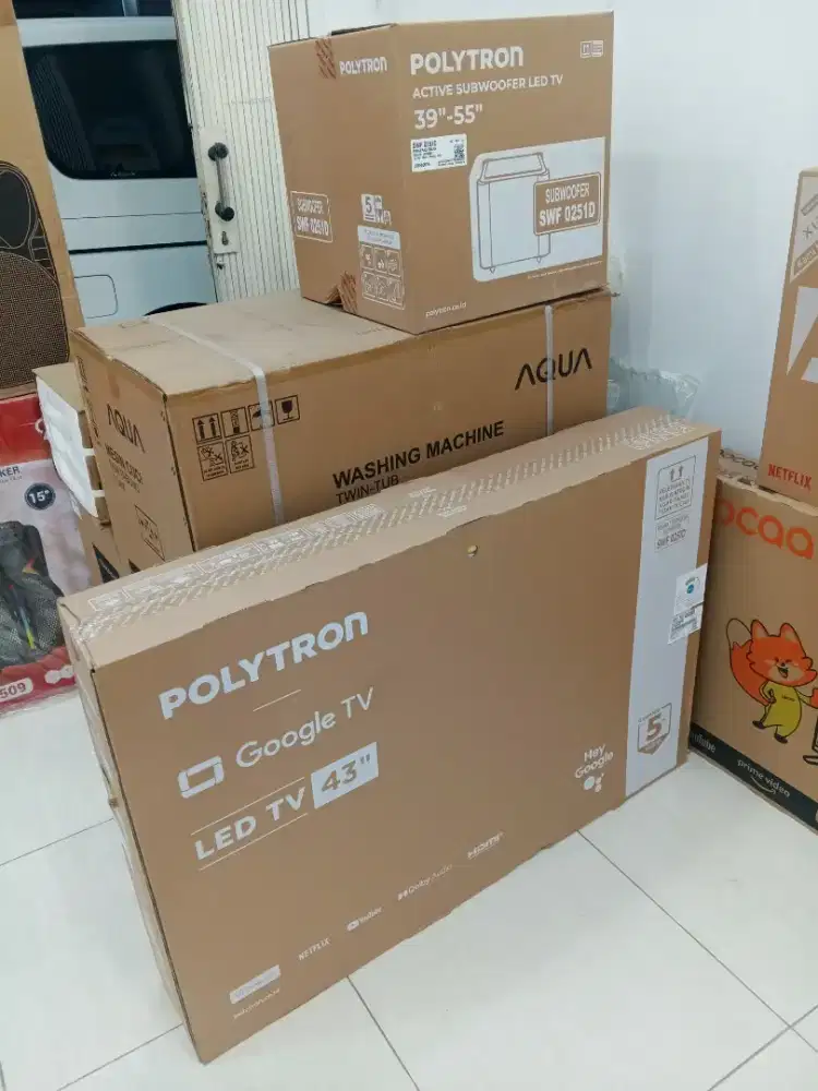 Tv 43 in google plus subwoofer sounbarr Polytron