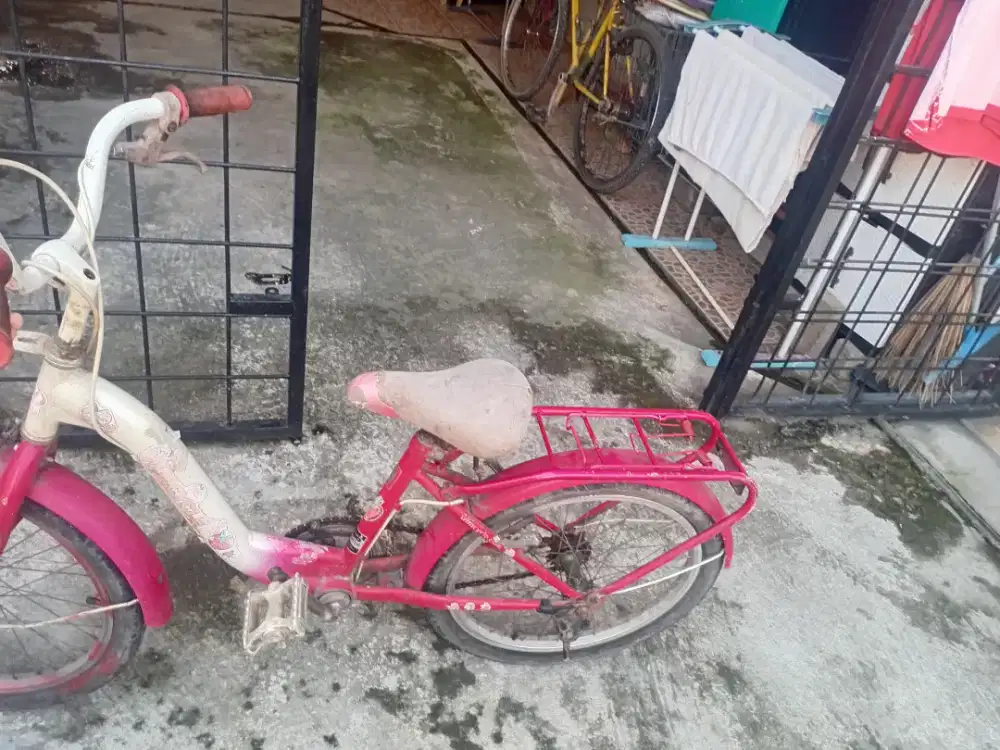 sepda wimcycel ank cewe warna pink