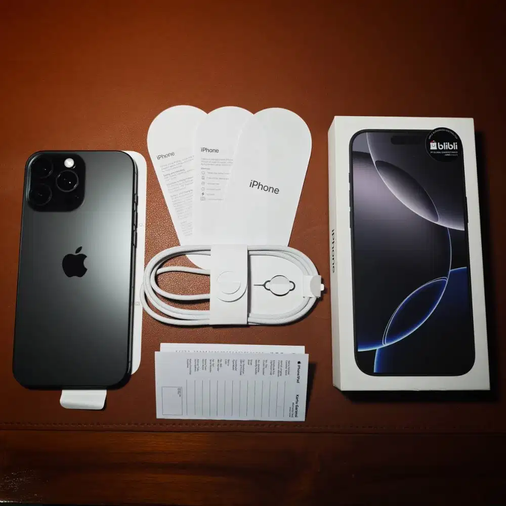 iPhone 16 Pro Max Black (256GB) Resmi Indonesia Muluss