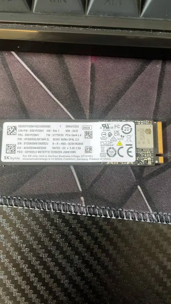 SSD M2 NVME 256GB HYNIX BC901 GEN 4