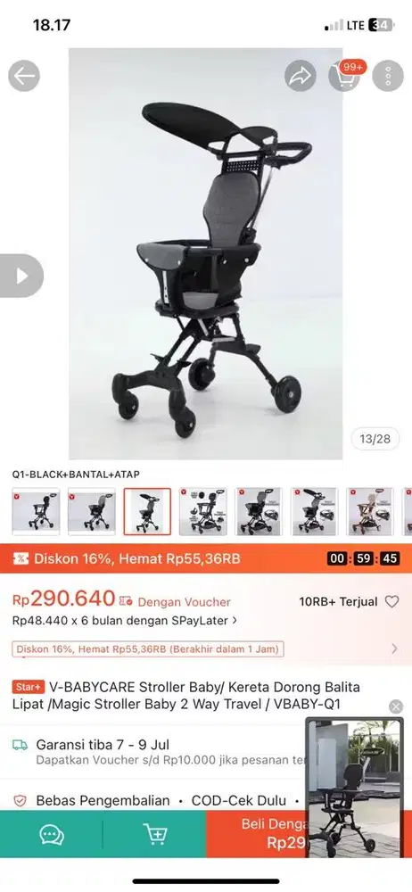 Stroller bayi v-babycare