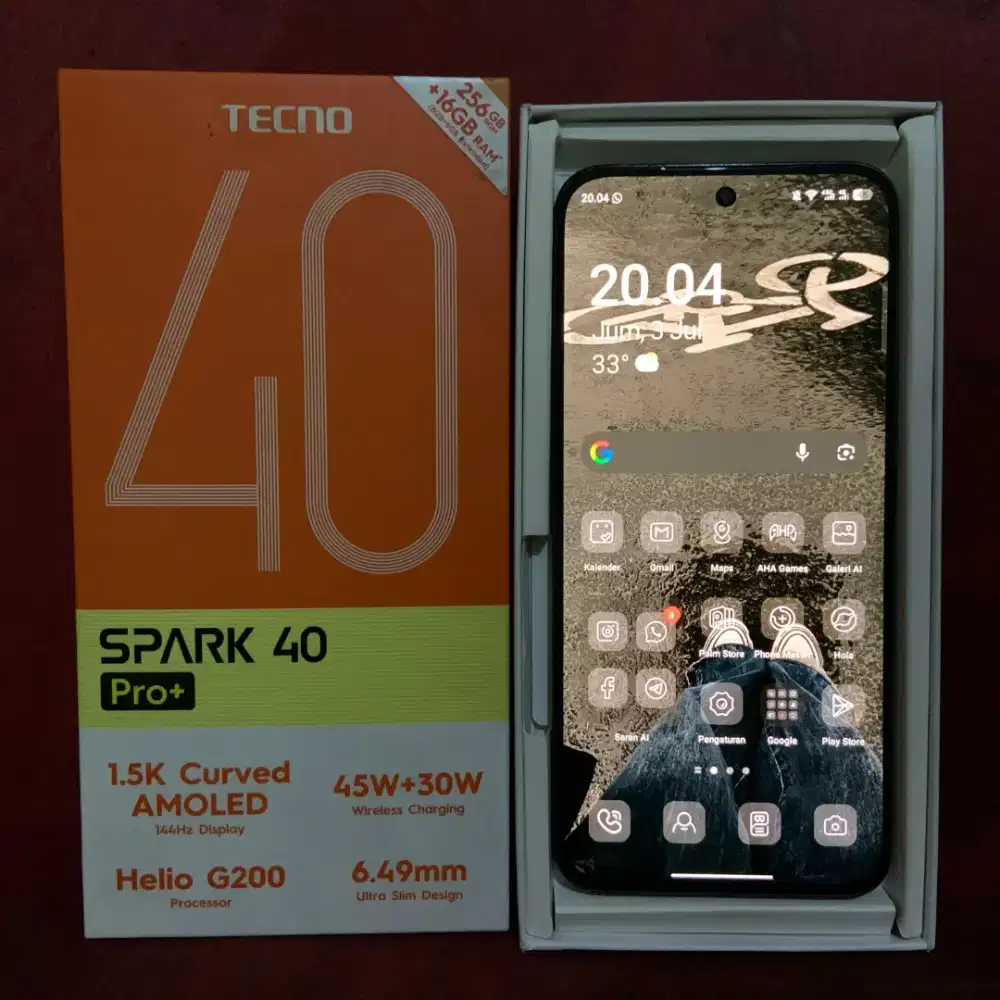 tecno spark 40 pro plus 8/256 fullset