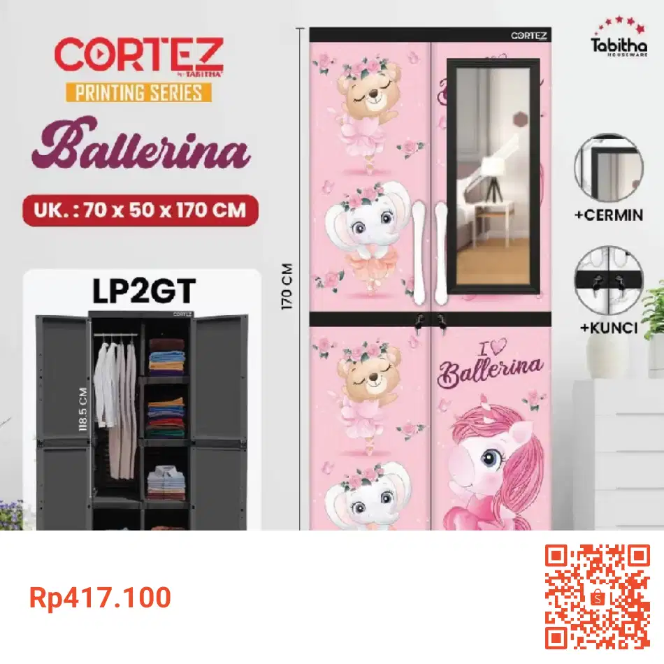 Jual lemari plastik krna salah beli merek Tabitha