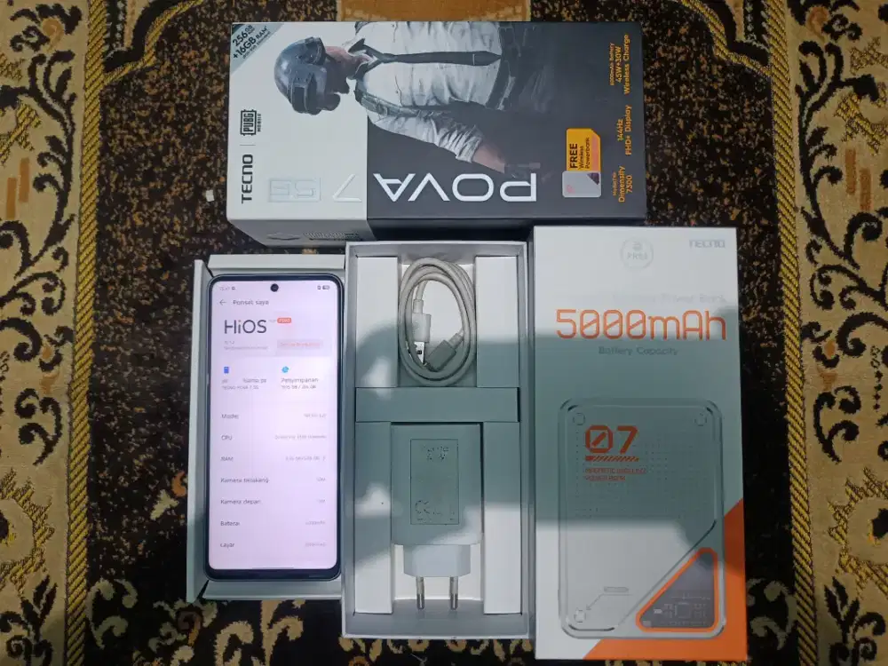 Tecno Pova 7 5G 8+8/256GB Fullset ( Garansi Desember 2026 )