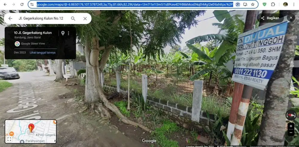 [JUAL] Tanah Kosong 778M2 - Bandung