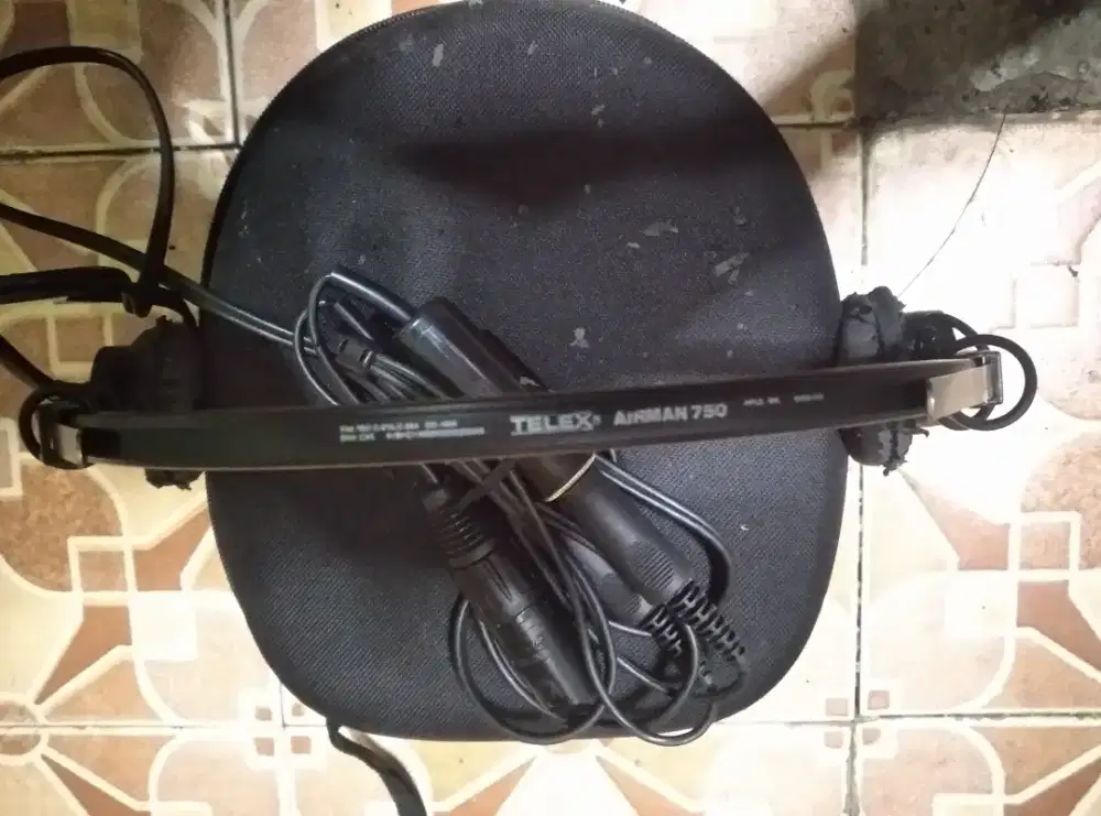 HEADSET PILOT TELEX 750 AIRMAN AVIATION 64300-200 DUAL PLUG