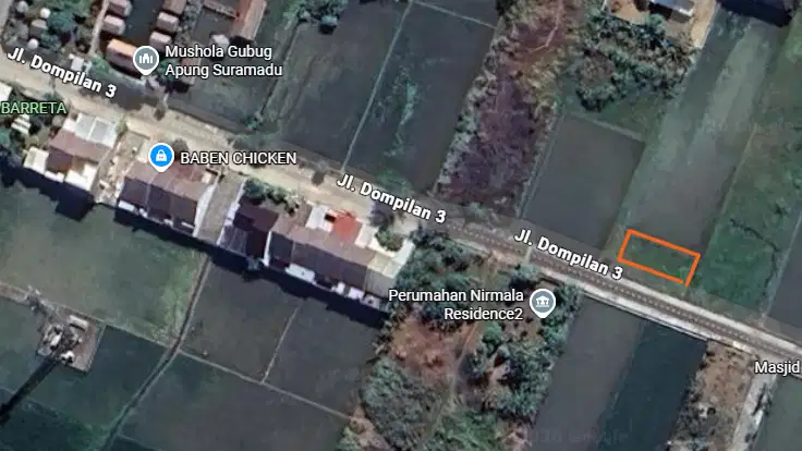 Tanah Pekarangan Dekat Pemkab Sukoharjo