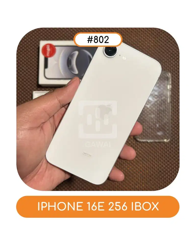 #802 Iphone 16E White 256 Ibox Garansi 28 February 2027 BH 100%