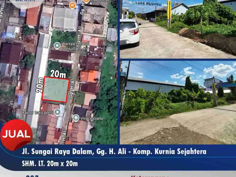 Dijual tanah cocok untuk bangun rumah di Serdam Gg. H.Ali