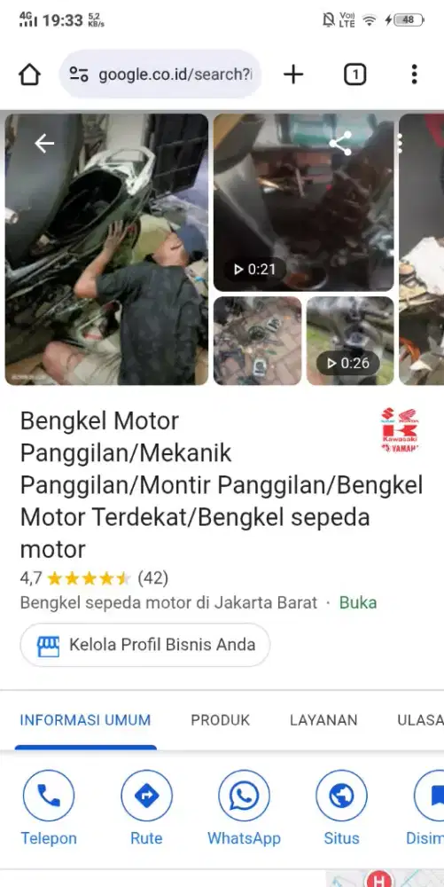 Jasa Bengkel Motor Panggilan