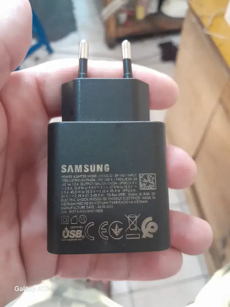 Kepala charger samsung 45watt original super fast charging super cpt