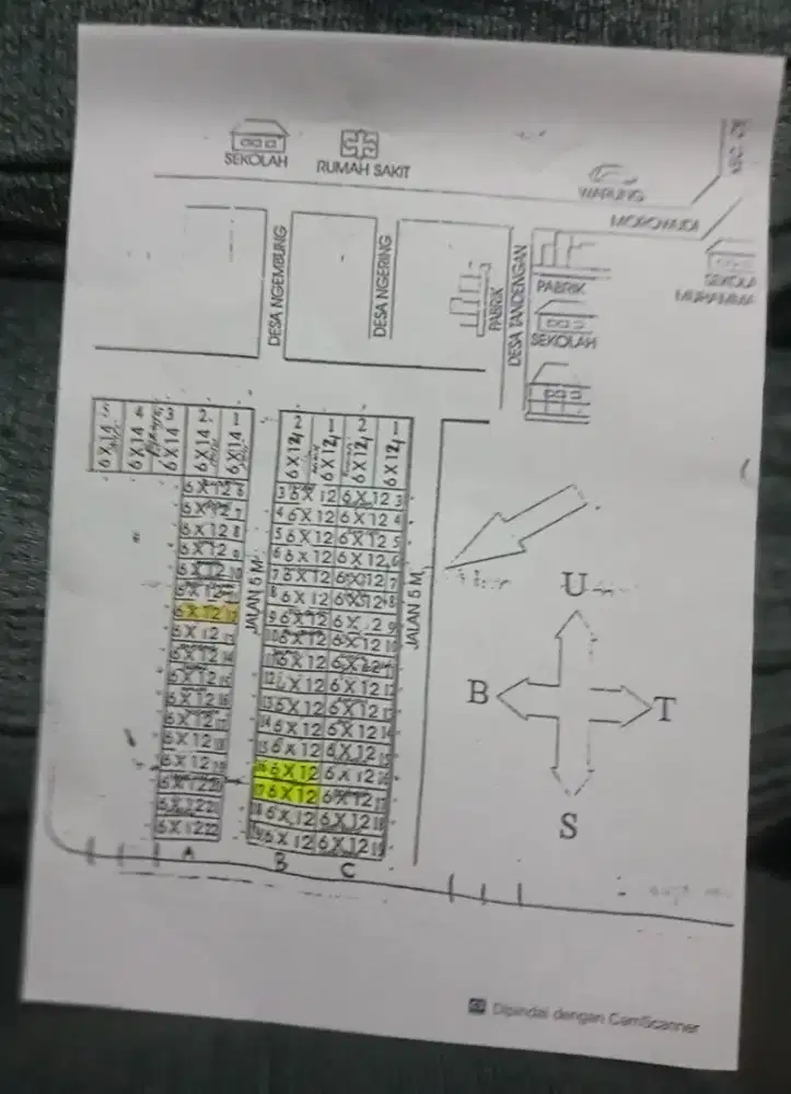 Dijual tanah dua kavling 6x12 total 144 m² bisa satuan atau dua2nya