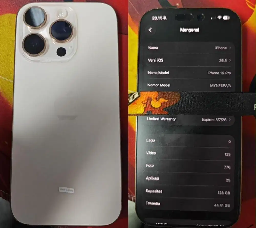 Jual Iphone 16 Pro 128GB Resmi IBOX Garansi 7 Juli 2026