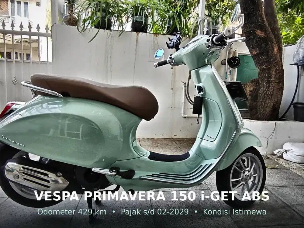 Vespa Primavera 2023 Like New KM Rendah ABS Digital Full Surat
