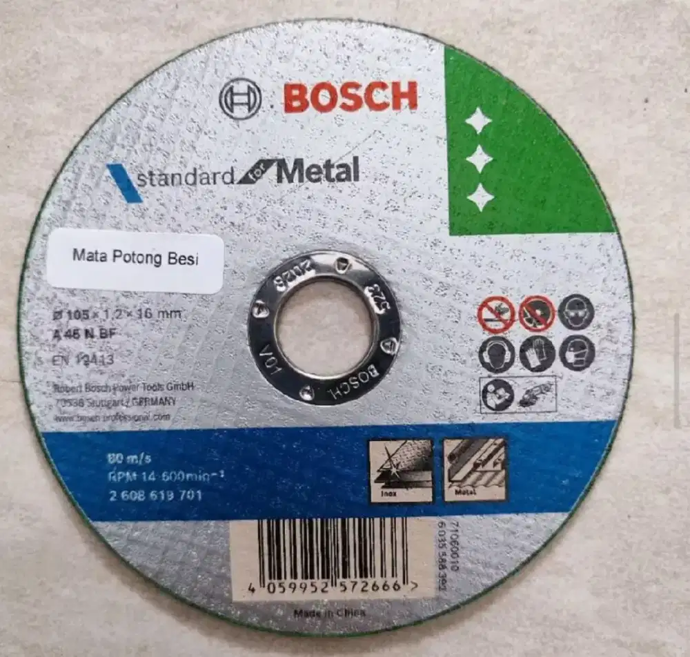 Cuting mata gerinda 4 inc , poles , amplas susun merek bosch original