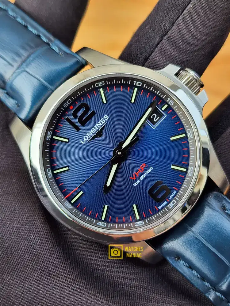 Jam Tangan Luxury Original Longines Conquest VHP Blue Swiss Made