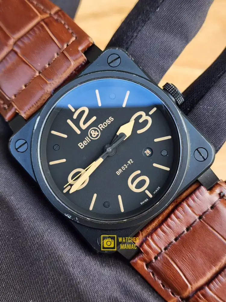 Jam Tangan Luxury Original Bell Ross Military Black Automatic Swiss