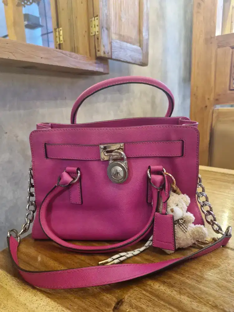 Tas MK Michael Kors Pink Fuschia Original