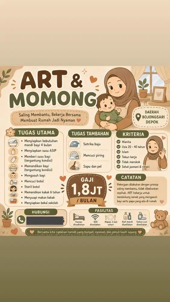 Butuh art momong beberes