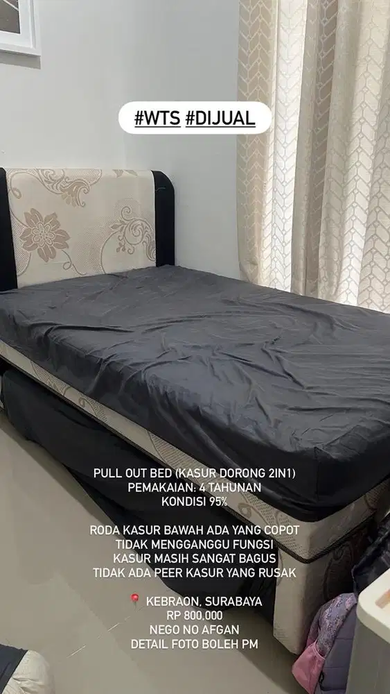 Jual Kasur Sorong 2in1 Pull Out Bed