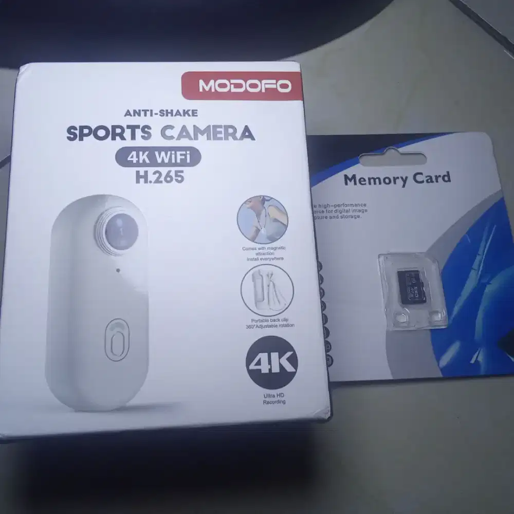 MODOFO Action Cam Dudukan HD 4K Ultra-stabilisasi +64gb