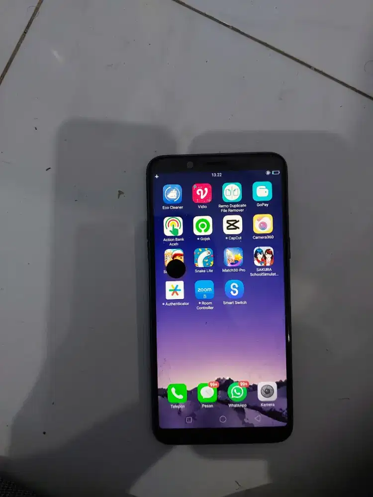 Oppo F5 Ram 6gb minus tompel