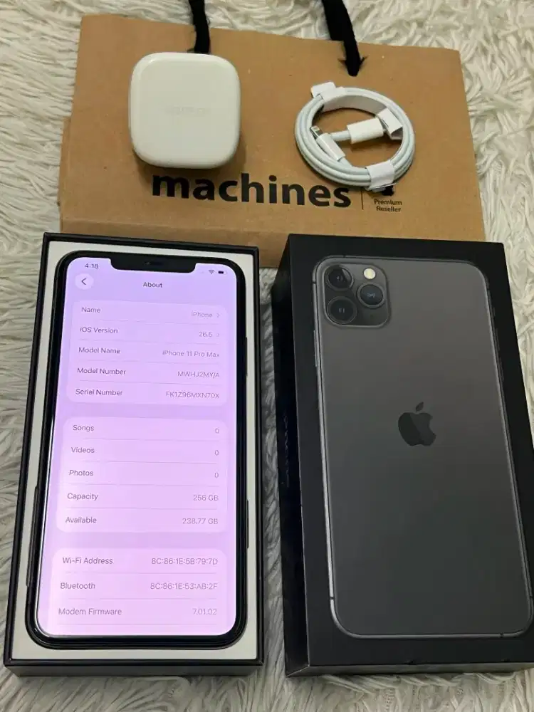Iphone 11 Promax 256 BC Fulset Ori