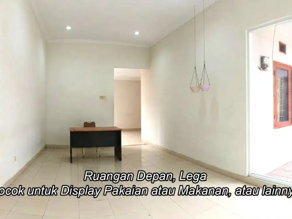 Sewa Rumah Untuk Usaha dengan 4 Ruangan Besar Cocok untuk Butik, Kursus dll.