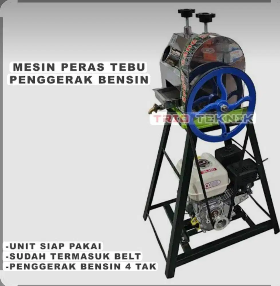 Mesin penggiling tebu dan mesin pengerak bensin GX160