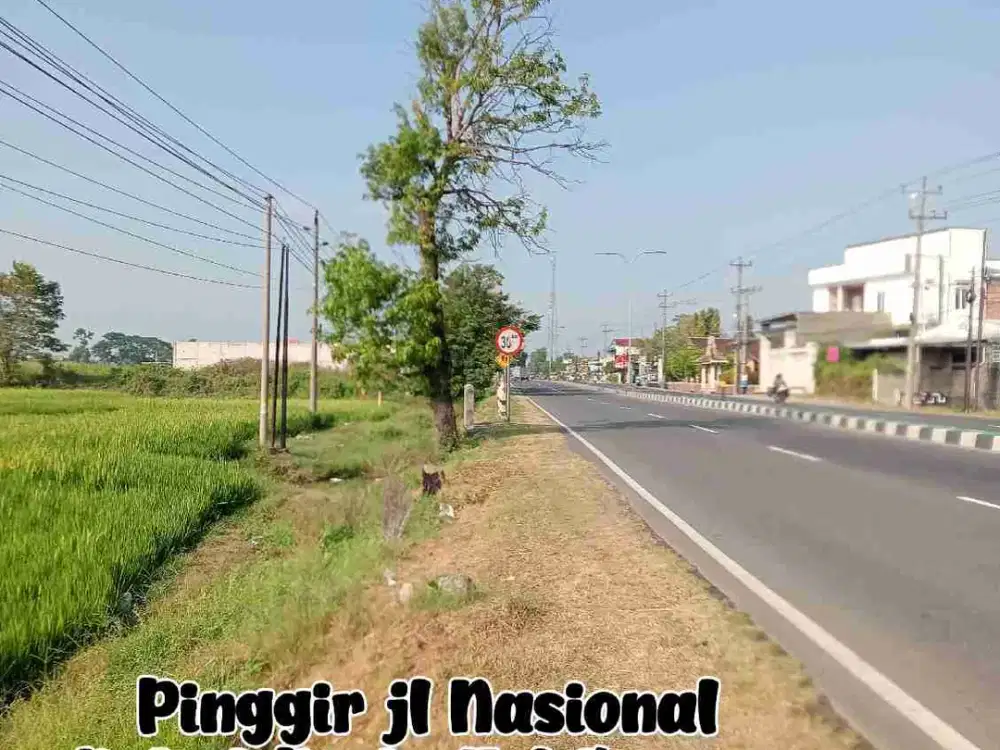 tanah strategis pinggir jl nasional di Sragen