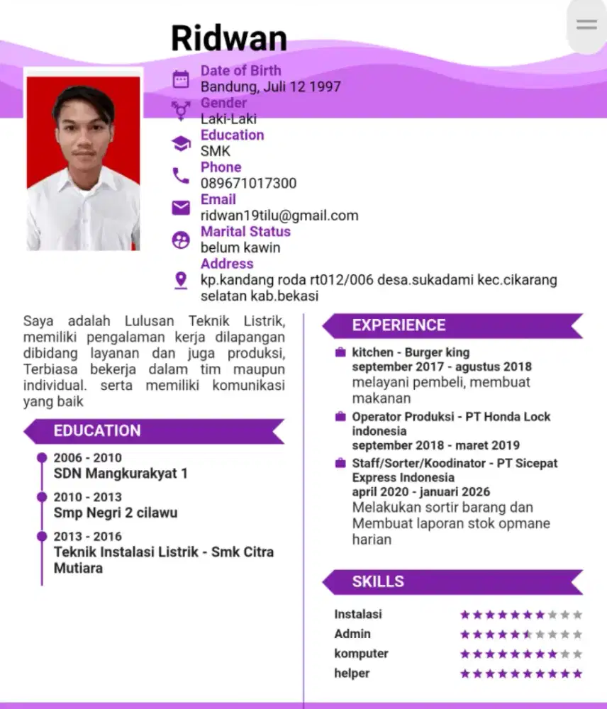 Sedang mencari pekerjaan