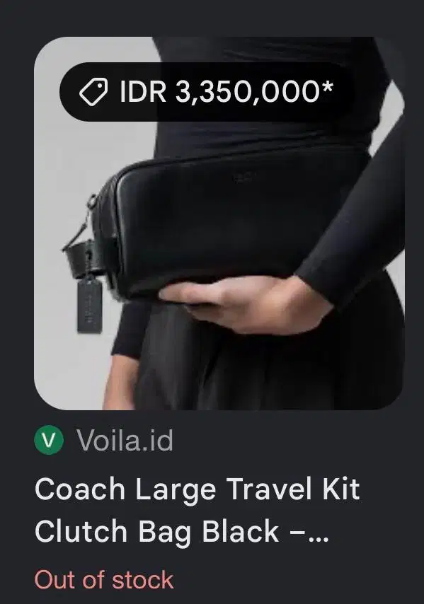 Coach Large Travel Kit Clutch Bag Black