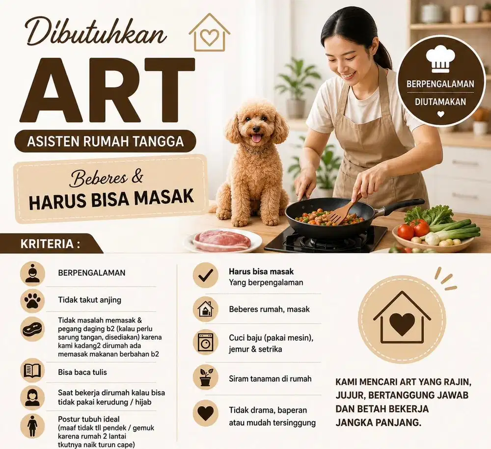 LOKER ART BEBERES MASAK PENGALAMAN