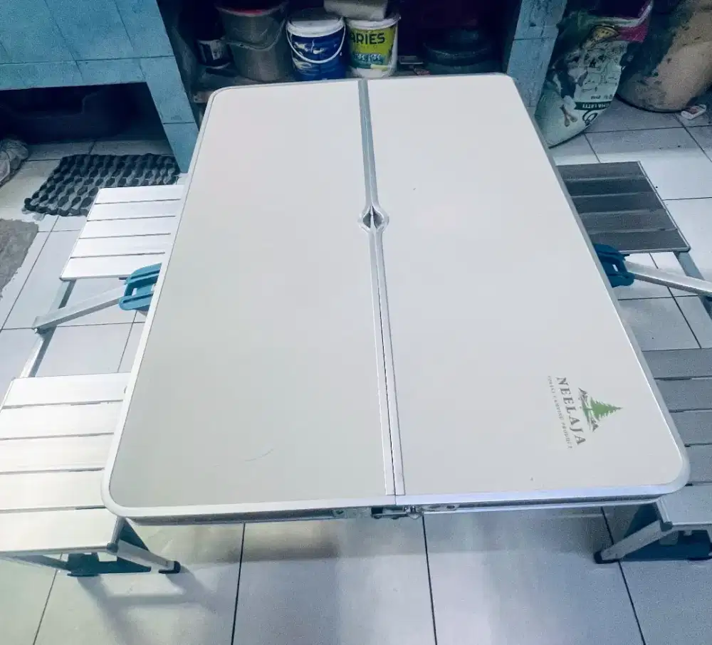 MEJA + KURSI PORTABLE ALMUNIUM
