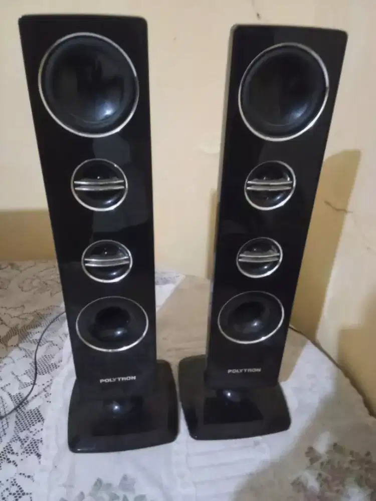 SPEAKER TOWER TV POLYTRON NORMAL NOMINUS MULUS SOUND BASS VOCAL MANTAP