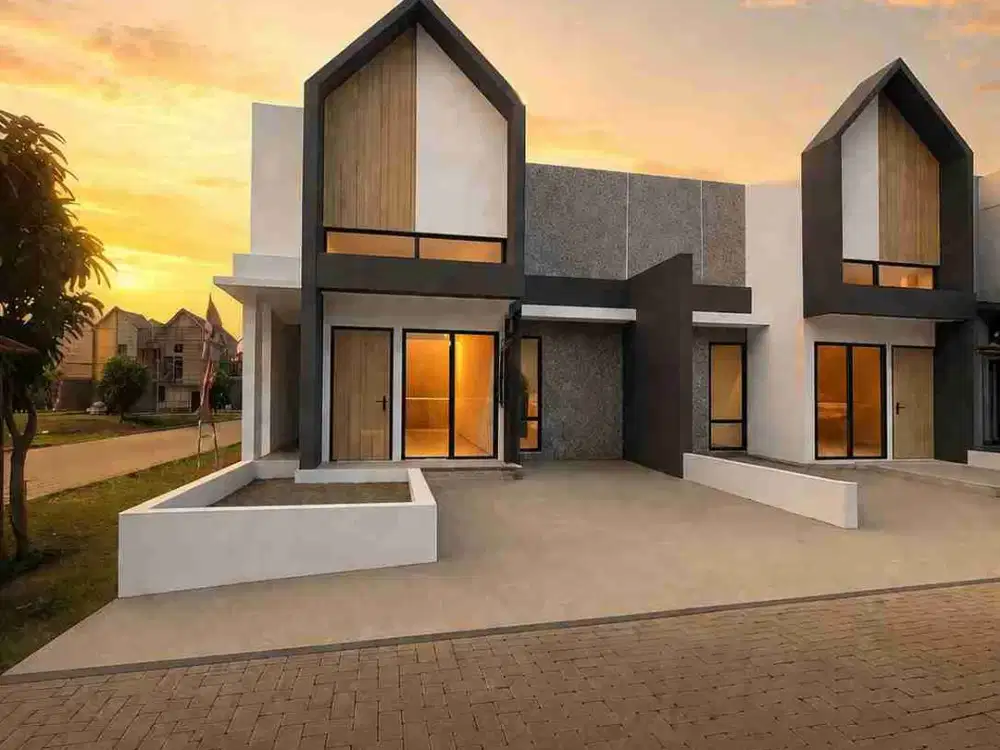 Rumah 500 jutaan baru view danau dekat BSD