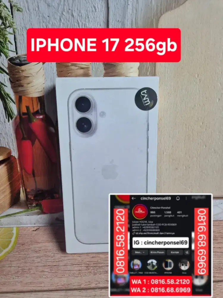 Jual hp new iphone 17 ibox 256gb resmi baru ORIGINAL segel