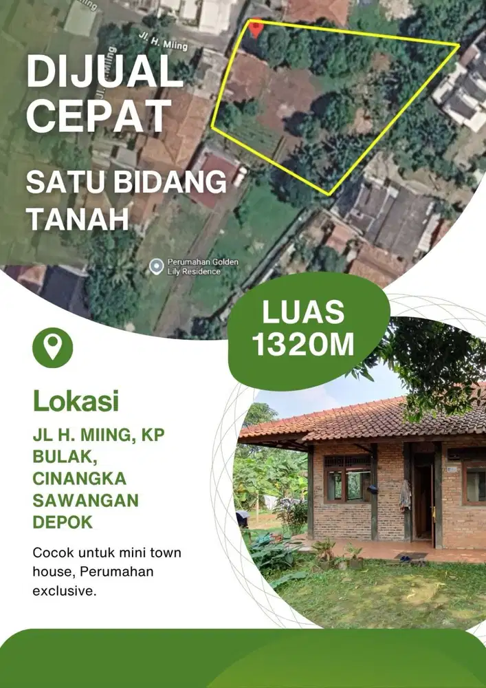 Tanah Dijual Cinangka-Depok (SHM) INVESTASI CUAN IN THIS ECONOMY