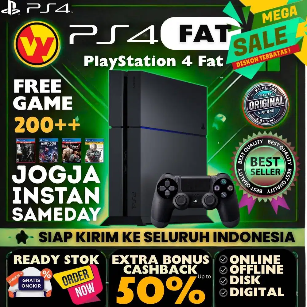 SONY PS4 FAT Bonus FULLGAMES di Wijaya Games Jogja