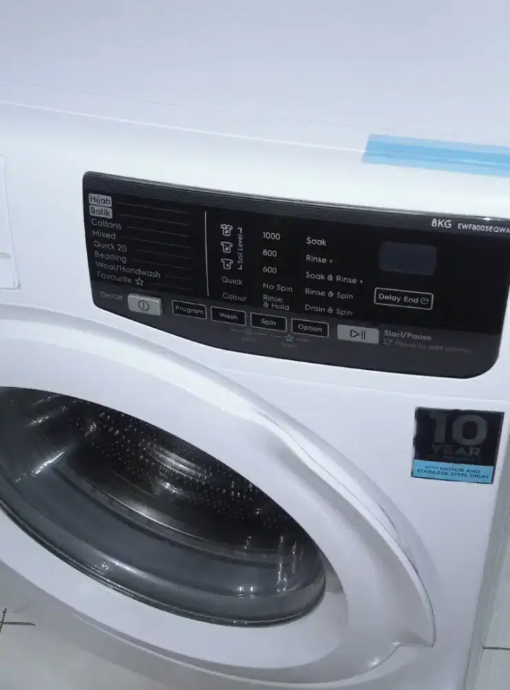 BU mesin cuci frontloading Electrolux 8kg fulltouchscreen,normal,noken