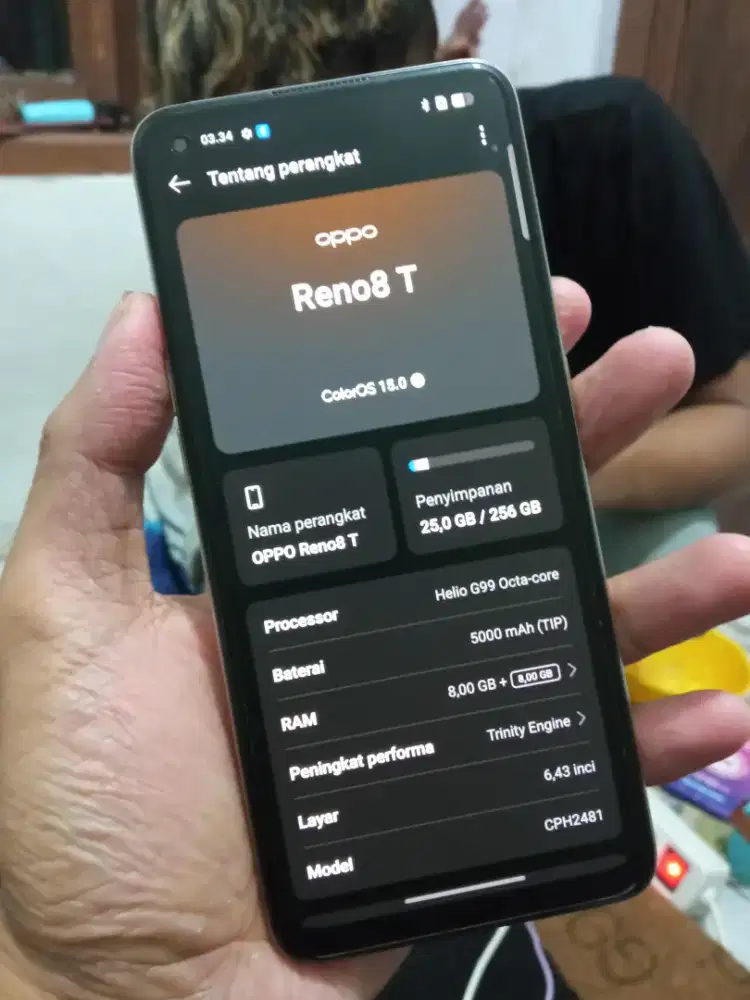 Oppo reno 8T ram 8+8/256Gb istimewa super mulus like new terbaik